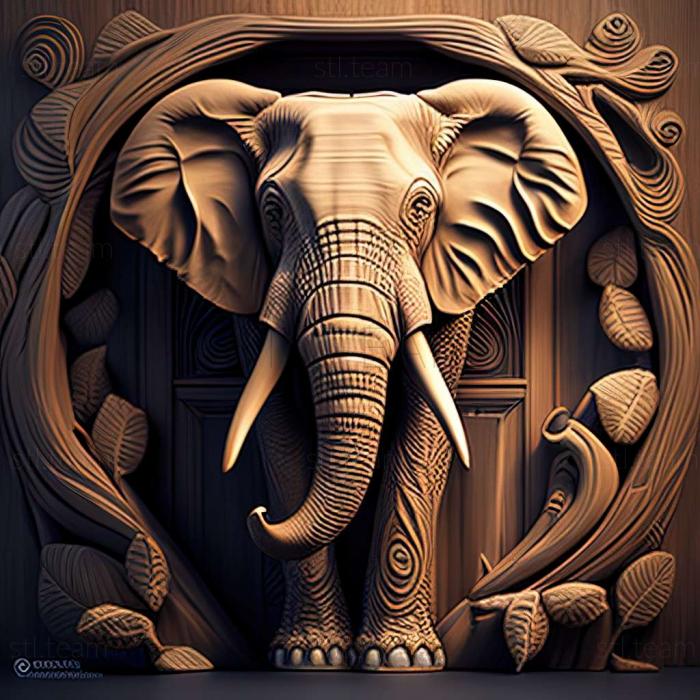 3D model Gabi elephant famous animal (STL)
